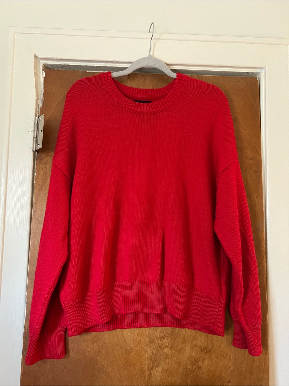 NAADAM Vibrant Red Crewneck Sweater